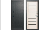 Дверь металлическая термо AXELDOORS BASIC 960х2050мм L 1,2мм черное серебро антик/лиственница