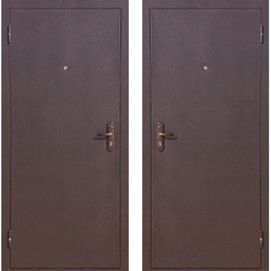 Дверь металлическая ПРОРАБ 860х2050мм L 1,2мм антик медь металл/металл