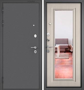 Дверь металлическая Мастино TRUST MASS 140 860 R Графит букле/Ларче бьянко/зеркало; Бульдорс