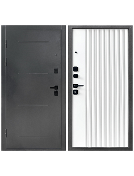 Дверь металлическая Форпост Монблан 960х2050мм R серебристый антик/белый софт