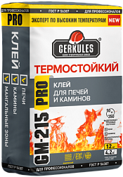 Клей для кафеля термостойкий GM-215 10 кг/72; ГЕРКУЛЕС 