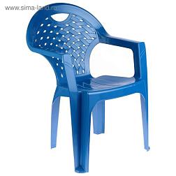 Кресло пластик мах нагрузка 100кг синий; 1346392
