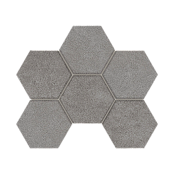 Керамогранит Мозаика Luna цемент светло-серый Hexagon 25х29см; Estima, LN02/TE02