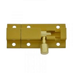 Шпингалет дверной накладной Нора-М 501-50 золото 50 мм