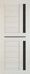 Полотно дверное Леском Техно-9 лиственница ДО 900мм стекло черное