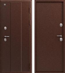 Дверь металлическая V01 860х2050мм R 1,0мм антик медь металл