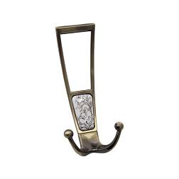 Крючок мебельный трехрожковый античная бронза; KR 0410-04 AB