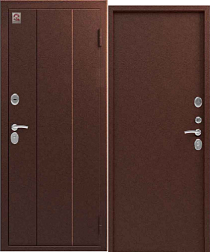 Дверь металлическая С-100 960х2050мм R 1,0мм антик медь металл