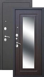 Дверь металлическая Царское зеркало Муар 860х2050мм R 1,2 мм черный муар/венге