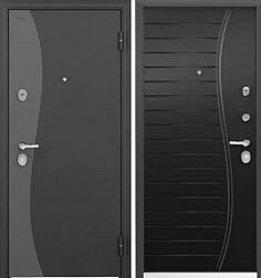 Дверь металлическая Торэкс Delta M Lux Color 950х2050мм L 1,2 мм черный шелк SP8G/ПВХ венге